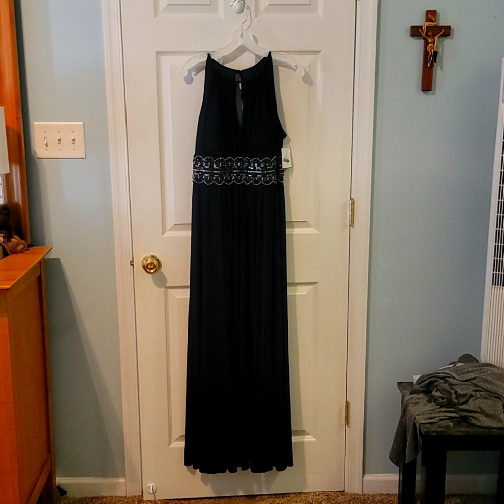 David's bridal  navy blue dressy long size 16